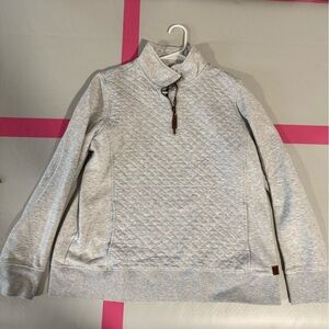 Ll bean gray Quilted Pullover Sweatshirt